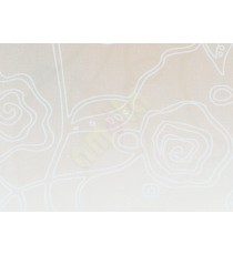 White frosted floral lines decorative glass film